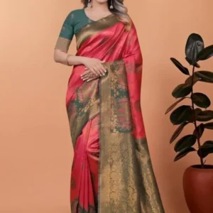 Avantini Royal Grace Banarasi Silk Saree With Unstitched Blouse Piece