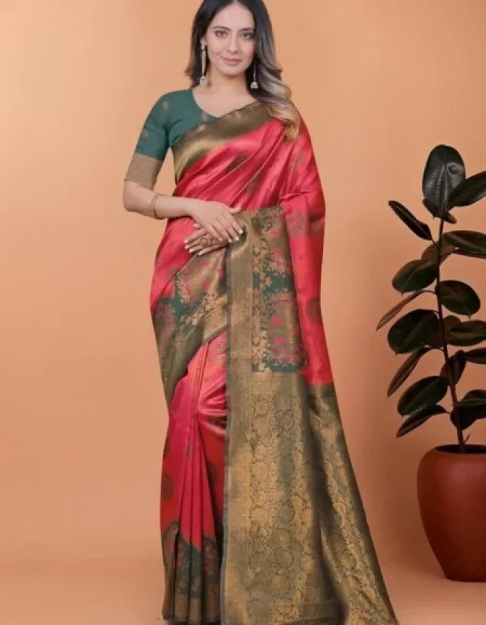 Avantini Royal Grace Banarasi Silk Saree With Unstitched Blouse Piece