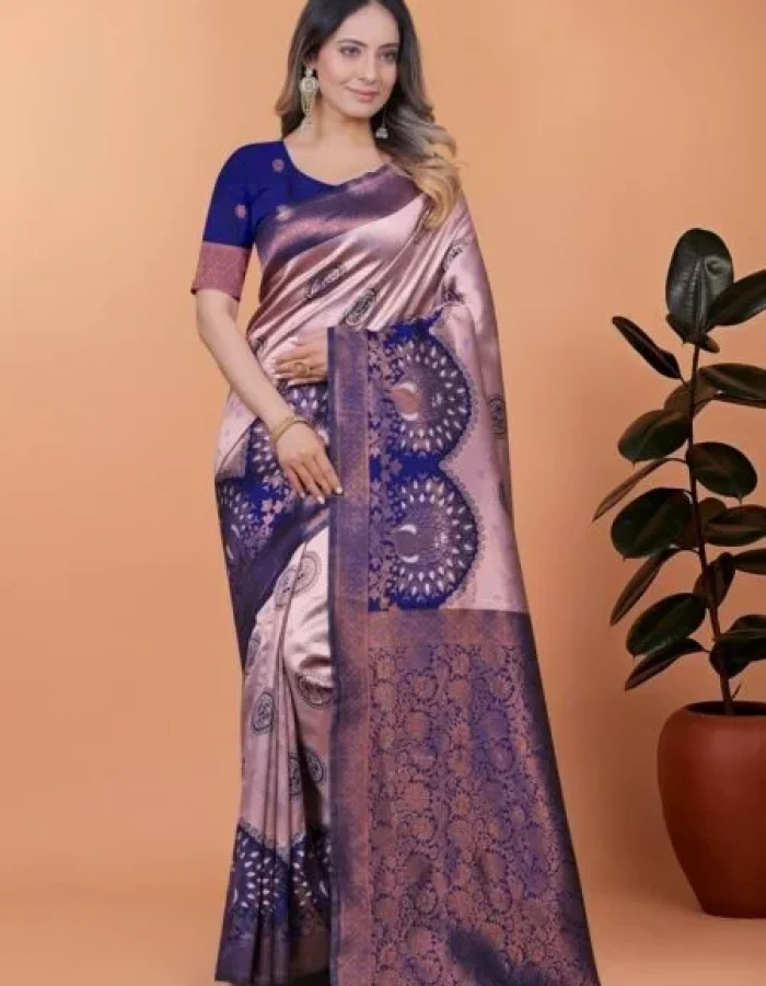 Avantini Royal Enchant Banarasi Silk Saree With Unstitched Blouse Piece